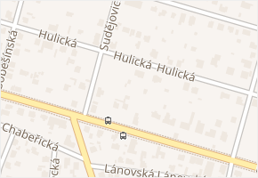 Hulická v obci Praha - mapa ulice