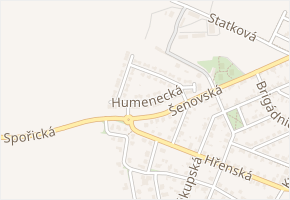 Humenecká v obci Praha 10 - mapa ulice