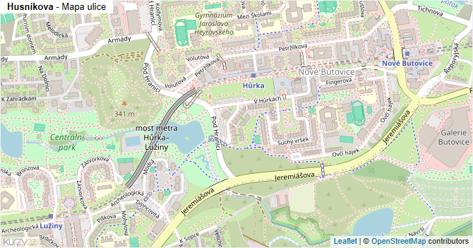Husníkova - mapa ulice