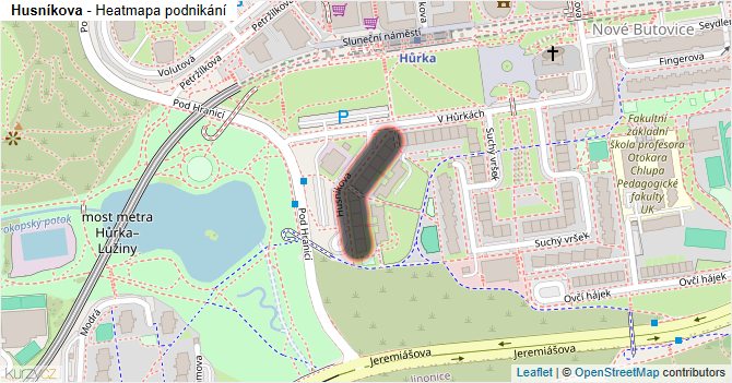 Husníkova - mapa podnikání