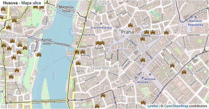Husova - mapa ulice