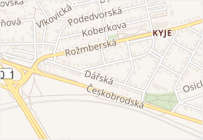 Hvozdecká v obci Praha - mapa ulice