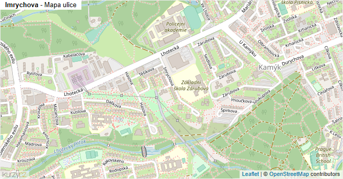 Imrychova - mapa ulice