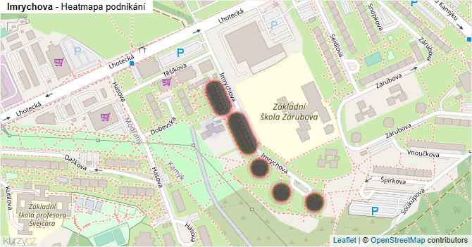 Imrychova - mapa podnikání