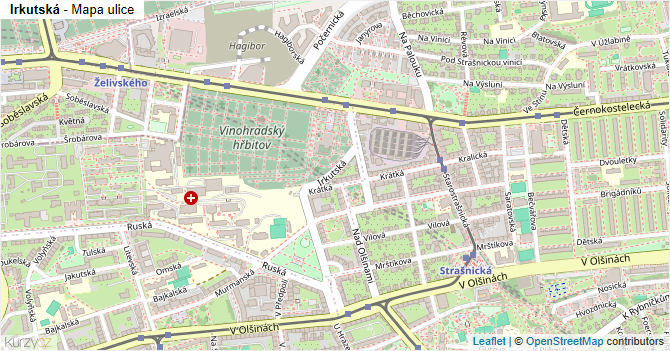 Irkutská - mapa ulice
