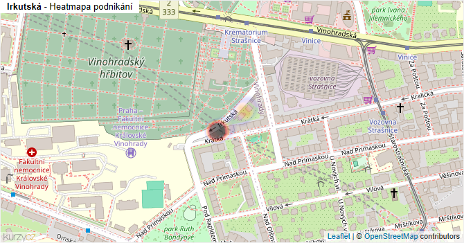 Irkutská - mapa podnikání