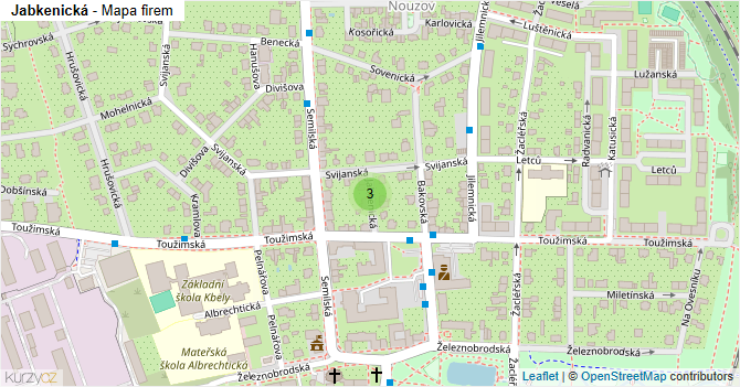 Jabkenická - mapa firem