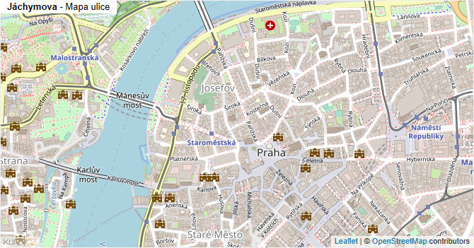 Jáchymova - mapa ulice