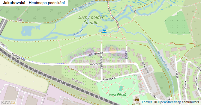 Jakubovská - mapa podnikání