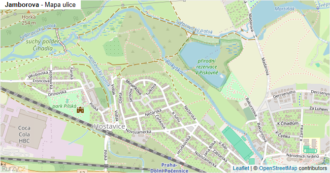 Jamborova - mapa ulice