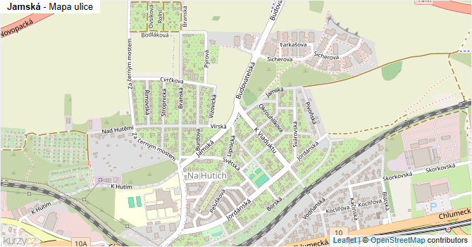Jamská - mapa ulice