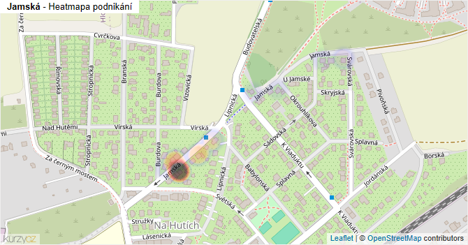 Jamská - mapa podnikání