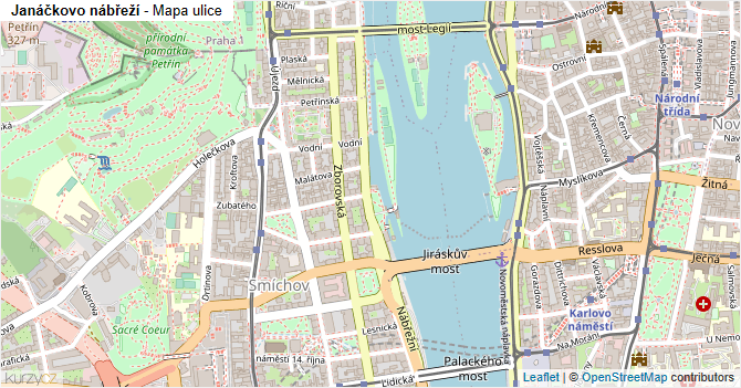 Janáčkovo nábřeží - mapa ulice