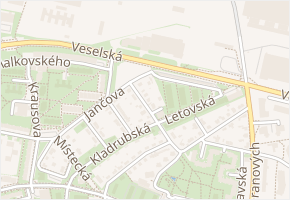 Jančova v obci Praha - mapa ulice