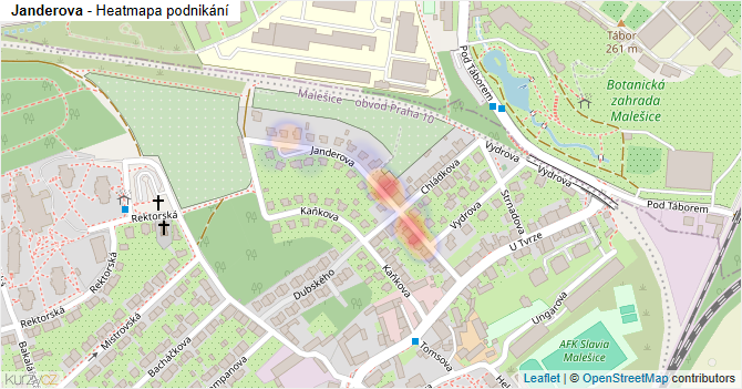 Janderova - mapa podnikání