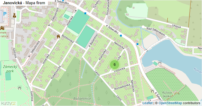 Janovická - mapa firem