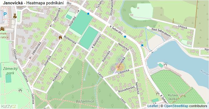 Janovická - mapa podnikání