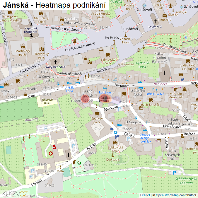 Mapa Jánská - Firmy v ulici.