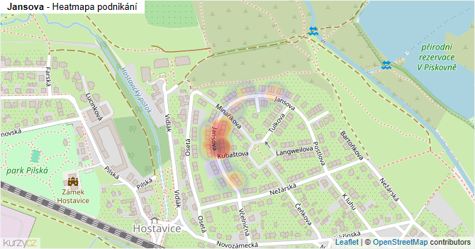 Jansova - mapa podnikání
