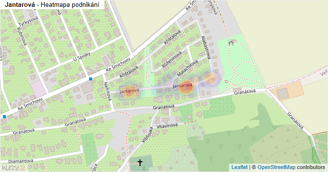 Jantarová - mapa podnikání