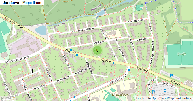 Jarešova - mapa firem