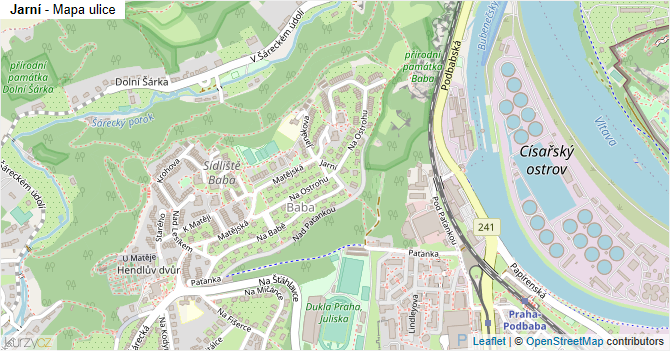 Jarní - mapa ulice