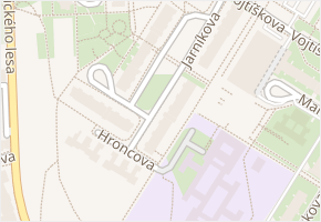 Jarníkova v obci Praha - mapa ulice