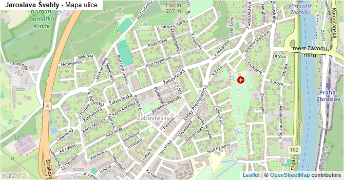 Jaroslava Švehly - mapa ulice