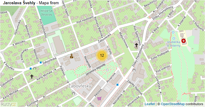 Jaroslava Švehly - mapa firem
