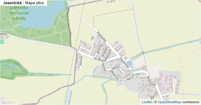 Jasenická - mapa ulice