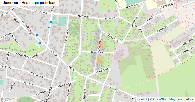 Jasenná - mapa podnikání