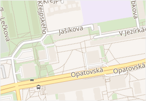 Jašíkova v obci Praha - mapa ulice