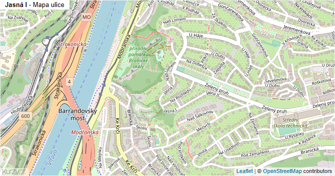 Jasná I - mapa ulice