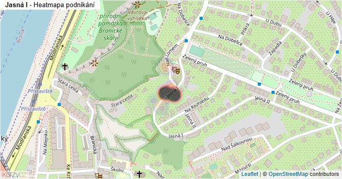 Jasná I - mapa podnikání