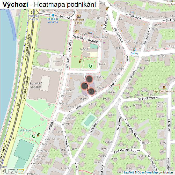 Mapa Jasná I - Firmy v ulici.