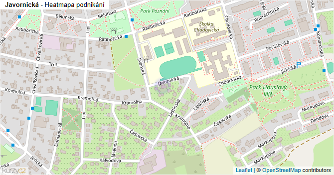 Javornická - mapa podnikání