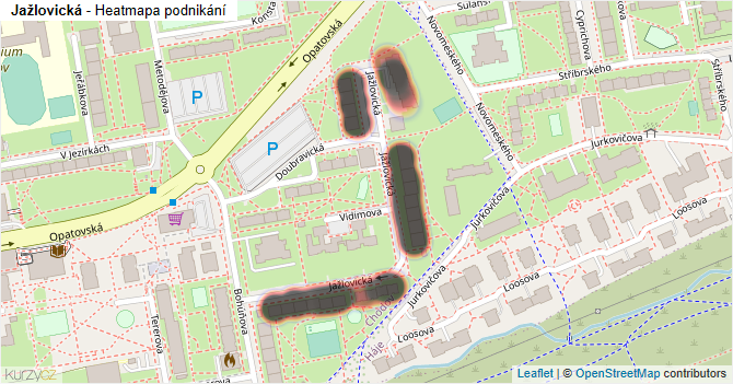 Jažlovická - mapa podnikání