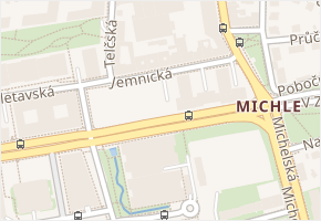 Jemnická v obci Praha - mapa ulice
