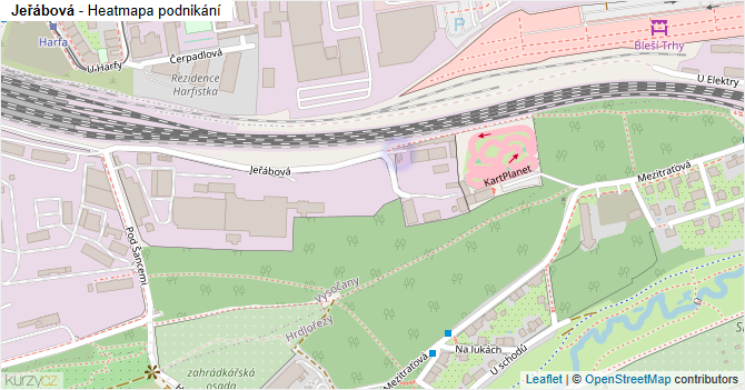 Jeřábová - mapa podnikání