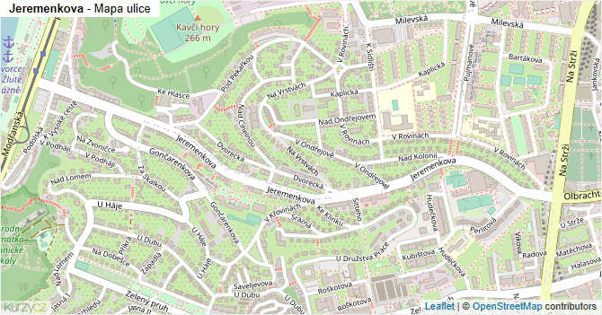 Jeremenkova - mapa ulice