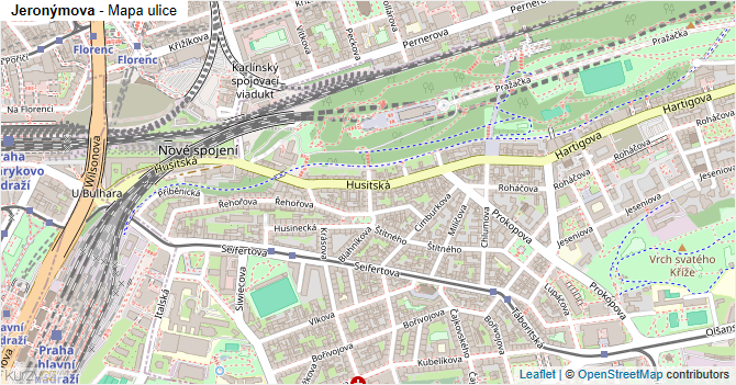 Jeronýmova - mapa ulice