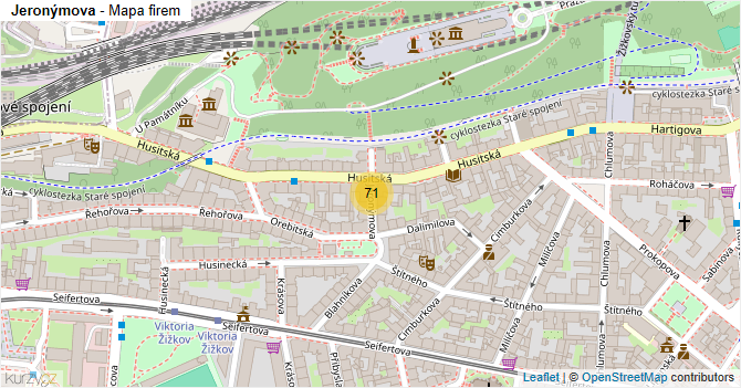 Jeronýmova - mapa firem