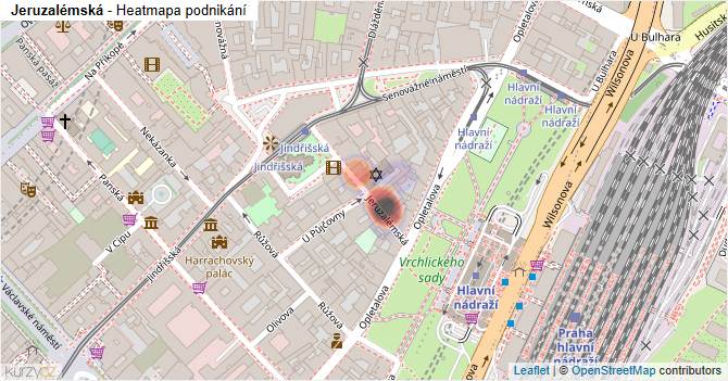 Jeruzalémská - mapa podnikání