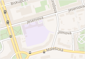 Jeseniova v obci Praha 6 - mapa ulice
