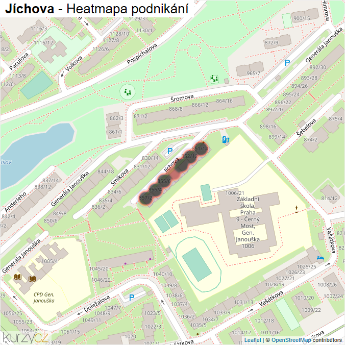 Mapa Jíchova - Firmy v ulici.