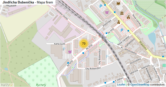 Jindřicha Bubeníčka - mapa firem