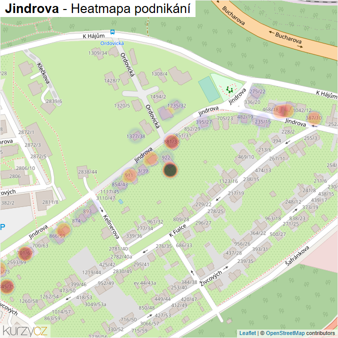 Mapa Jindrova - Firmy v ulici.