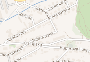 Jinočanská v obci Praha 12 - mapa ulice