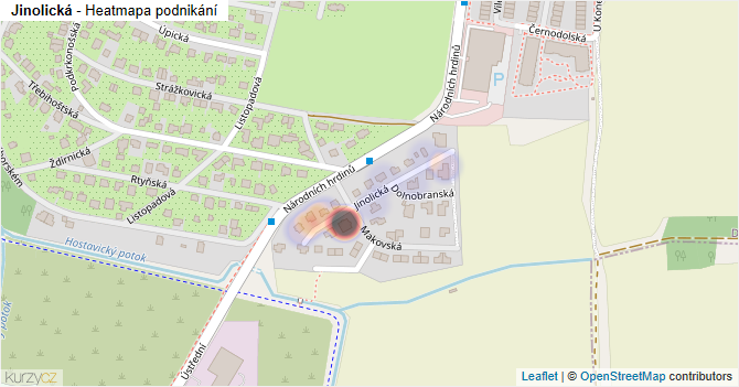 Jinolická - mapa podnikání