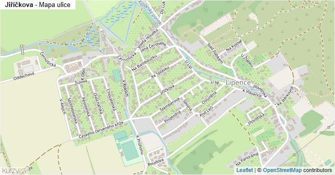 Jiříčkova - mapa ulice